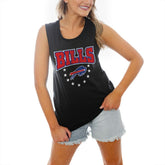 Buffalo Bills Gameday Couture Women's Baby You're A Star Racerback Scoop Neck Tapered Tank Top Black | NFL