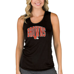 Cleveland Browns Concepts Sport Women's Marathon Tank Top Black | NFL