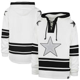 Dallas Cowboys '47 After Image Superior Lacer Pullover Hoodie White | 47 brand