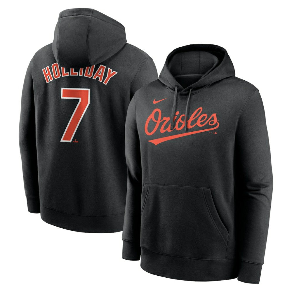 Jackson Holliday Baltimore Orioles Nike Player Name & Number Club Fleece Pullover Hoodie - MLB