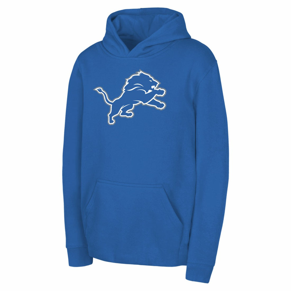 Detroit Lions Youth Team Logo Pullover Hoodie Blue | NFL