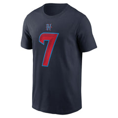 C.J. Stroud Houston Texans Name & Number T-Shirt Navy | Nike for Sale