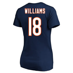 Caleb Williams Chicago Bears Women's Plus Size Fair Catch Name & Number Scoop Neck T-Shirt Navy | NFL