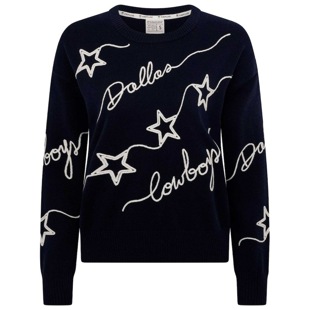 Dallas Cowboys Women's Love Letter Pullover Sweater Navy | NFL