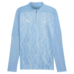 Manchester City 2024/25 Pre-Match dryCELL Quarter-Zip Top Light Blue | Puma