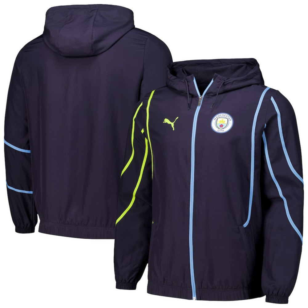 Manchester City 2024/25 Pre-Match Anthem dryCELL Full-Zip Hoodie Jacket Navy | Puma online