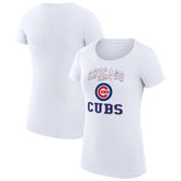 Chicago Cubs G-III 4Her by Carl Banks Women's Super-Slim Fit Lightweight Team Logo Graphic T-Shirt - MLB