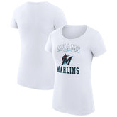 Miami Marlins G-III 4Her by Carl Banks Women's Super-Slim Fit Lightweight Team Logo Graphic T-Shirt - MLB