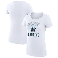 Miami Marlins G-III 4Her by Carl Banks Women's Super-Slim Fit Lightweight Team Logo Graphic T-Shirt - MLB