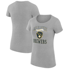 Milwaukee Brewers G-III 4Her by Carl Banks Women's Super-Slim Fit Lightweight Team Logo Graphic T-Shirt - MLB