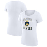 Milwaukee Brewers G-III 4Her by Carl Banks Women's Super-Slim Fit Lightweight Team Logo Graphic T-Shirt - MLB