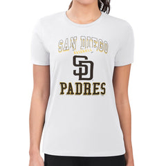 San Diego Padres G-III 4Her by Carl Banks Women's Super-Slim Fit Lightweight Team Logo Graphic T-Shirt - MLB
