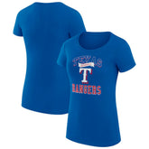 Texas Rangers G-III 4Her by Carl Banks Women's Super-Slim Fit Lightweight Team Logo Graphic T-Shirt - MLB