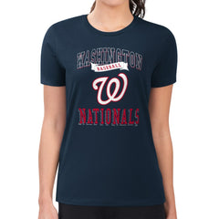 Washington Nationals G-III 4Her by Carl Banks Women's Super-Slim Fit Lightweight Team Logo Graphic T-Shirt - MLB