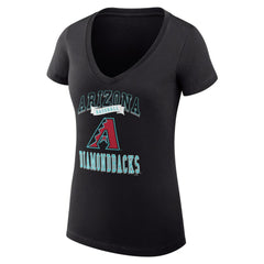 Arizona Diamondbacks G-III 4Her by Carl Banks Women's Super-Slim Fit Lightweight Team Logo Graphic V-Neck T-Shirt - MLB