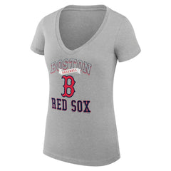 Boston Red Sox G-III 4Her by Carl Banks Women's Super-Slim Fit Lightweight Team Logo Graphic V-Neck T-Shirt - MLB