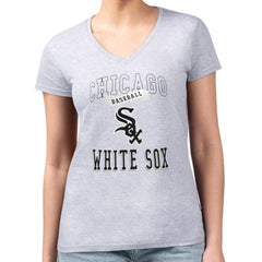 Chicago White Sox G-III 4Her by Carl Banks Women's Super-Slim Fit Lightweight Team Logo Graphic V-Neck T-Shirt - MLB