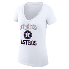 Houston Astros G-III 4Her by Carl Banks Women's Super-Slim Fit Lightweight Team Logo Graphic V-Neck T-Shirt - MLB