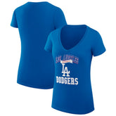 Los Angeles Dodgers G-III 4Her by Carl Banks Women's Super-Slim Fit Lightweight Team Logo Graphic V-Neck T-Shirt - MLB