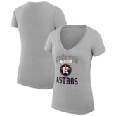 Houston Astros G-III 4Her by Carl Banks Women's Super-Slim Fit Lightweight Team Logo Graphic V-Neck T-Shirt - MLB