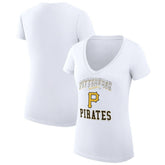 Pittsburgh Pirates G-III 4Her by Carl Banks Women's Super-Slim Fit Lightweight Team Logo Graphic V-Neck T-Shirt - MLB