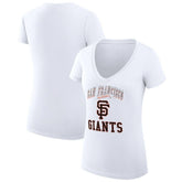 San Francisco Giants G-III 4Her by Carl Banks Women's Super-Slim Fit Lightweight Team Logo Graphic V-Neck T-Shirt - MLB