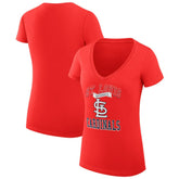 St. Louis Cardinals G-III 4Her by Carl Banks Women's Super-Slim Fit Lightweight Team Logo Graphic V-Neck T-Shirt - MLB