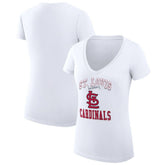 St. Louis Cardinals G-III 4Her by Carl Banks Women's Super-Slim Fit Lightweight Team Logo Graphic V-Neck T-Shirt - MLB