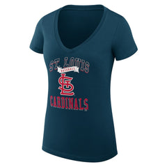 St. Louis Cardinals G-III 4Her by Carl Banks Women's Super-Slim Fit Lightweight Team Logo Graphic V-Neck T-Shirt - MLB
