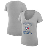 Toronto Blue Jays G-III 4Her by Carl Banks Women's Super-Slim Fit Lightweight Team Logo Graphic V-Neck T-Shirt - MLB