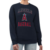 Los Angeles Angels G-III 4Her by Carl Banks Women's Team Logo Graphic Tri-Blend Fleece Pullover Sweatshirt - MLB