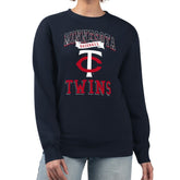 Minnesota Twins G-III 4Her by Carl Banks Women's Team Logo Graphic Tri-Blend Fleece Pullover Sweatshirt - MLB