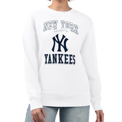 New York Yankees G-III 4Her by Carl Banks Women's Team Logo Graphic Tri-Blend Fleece Pullover Sweatshirt - MLB