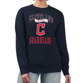 Cleveland Guardians G-III 4Her by Carl Banks Women's Team Logo Graphic Tri-Blend Fleece Pullover Sweatshirt - MLB