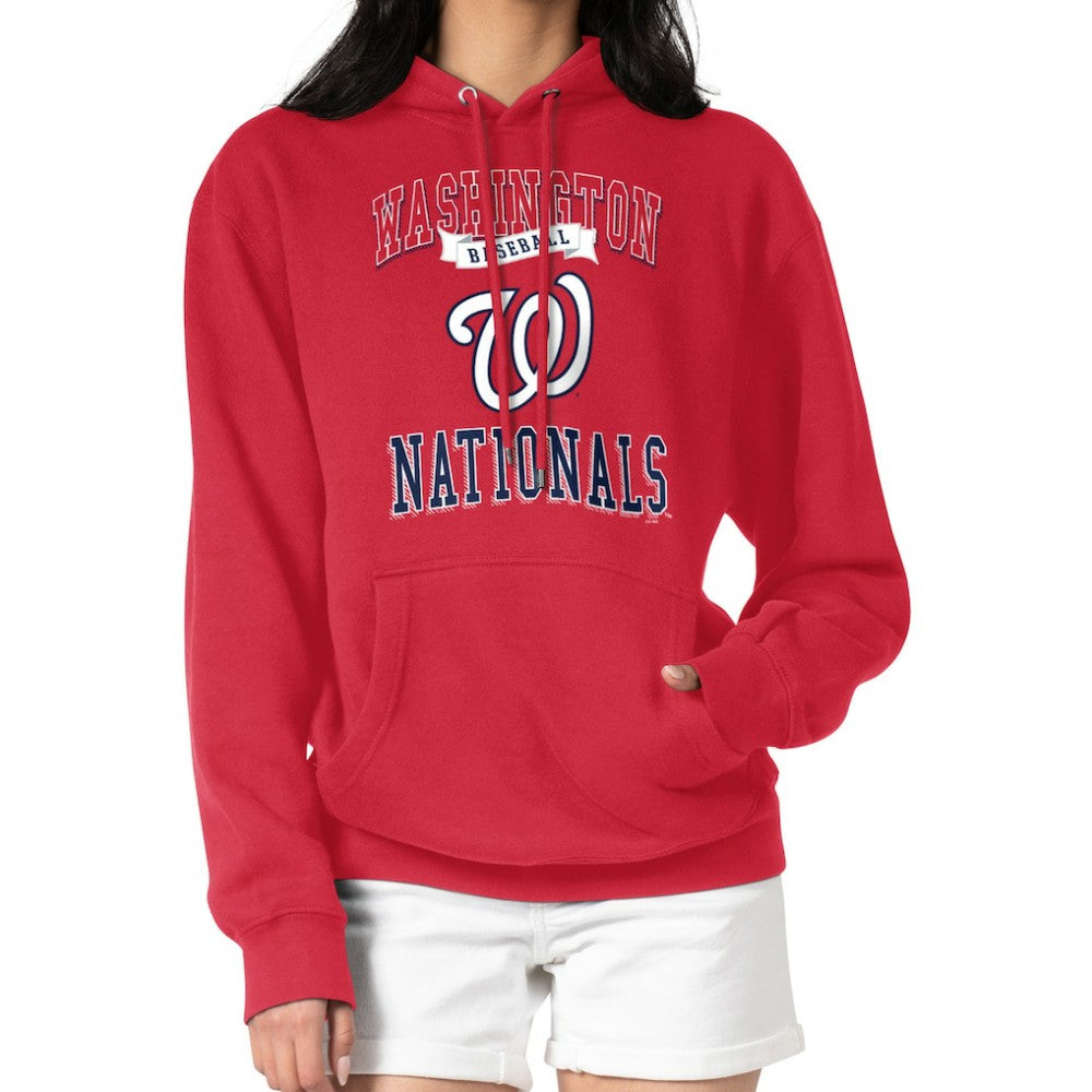 Washington Nationals G-III 4Her by Carl Banks Women's Team Logo Graphic Fleece Pullover Hoodie - MLB