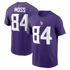 Randy Moss Minnesota Vikings Retired Player Name & Number T-Shirt Purple | Nike for Sale