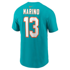 Dan Marino Miami Dolphins Retired Player Name & Number T-Shirt Aqua | Nike for Sale