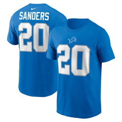 Barry Sanders Detroit Lions Retired Player Name & Number T-Shirt Blue | Nike for Sale