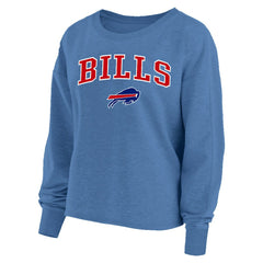 Buffalo Bills Profile Women's Plus Size Acid Wash Raglan Sweatshirt Royal | NFL