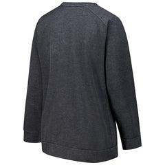 Cleveland Browns Profile Women's Plus Size Acid Wash Raglan Sweatshirt Charcoal | NFL