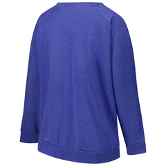 Indianapolis Colts Profile Women's Plus Size Acid Wash Raglan Sweatshirt Royal | NFL