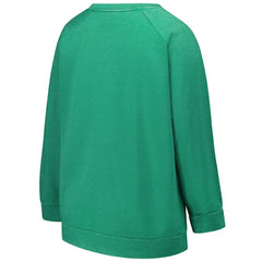 Philadelphia Eagles Profile Women's Plus Size Acid Wash Raglan Sweatshirt Kelly Green | NFL