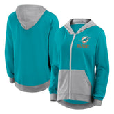 Miami Dolphins Women's Hit It Full-Zip Hoodie Aqua | Fanatics