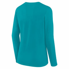 Miami Dolphins Women's Long Sleeve Scoop Neck T-Shirt Aqua | Fanatics
