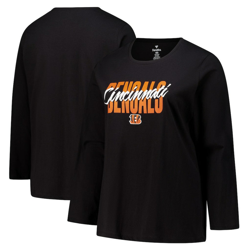 Cincinnati Bengals Women's Long Sleeve Scoop Neck T-Shirt Black | Fanatics