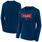 Houston Texans Women's Long Sleeve Scoop Neck T-Shirt Navy | Fanatics