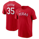 Jack Leiter Texas Rangers Nike Fuse Name & Number T-Shirt - MLB
