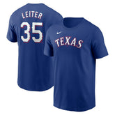 Jack Leiter Texas Rangers Nike Fuse Name & Number T-Shirt - MLB