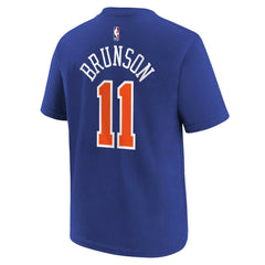 Jalen Brunson New York Knicks Youth Icon Name & Number T-Shirt Blue - NBA