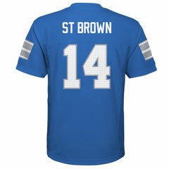 Amon-Ra St. Brown Detroit Lions Youth Replica Player Jersey Blue | NFL